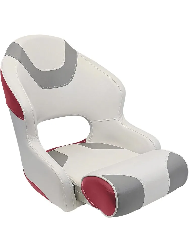 Captain Bucket Seat Boat Seat, Premium Sport Filp Up Boat Seat with Bolster, Waterproof Boat Captain Chair, Quick installation