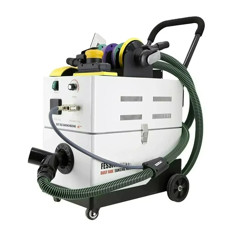 Wall Orbital Sander Dustless Industrial Sanding System Car Orbital Sander Vacuum Cleaner Grinding Pneumatic Single F1-1
