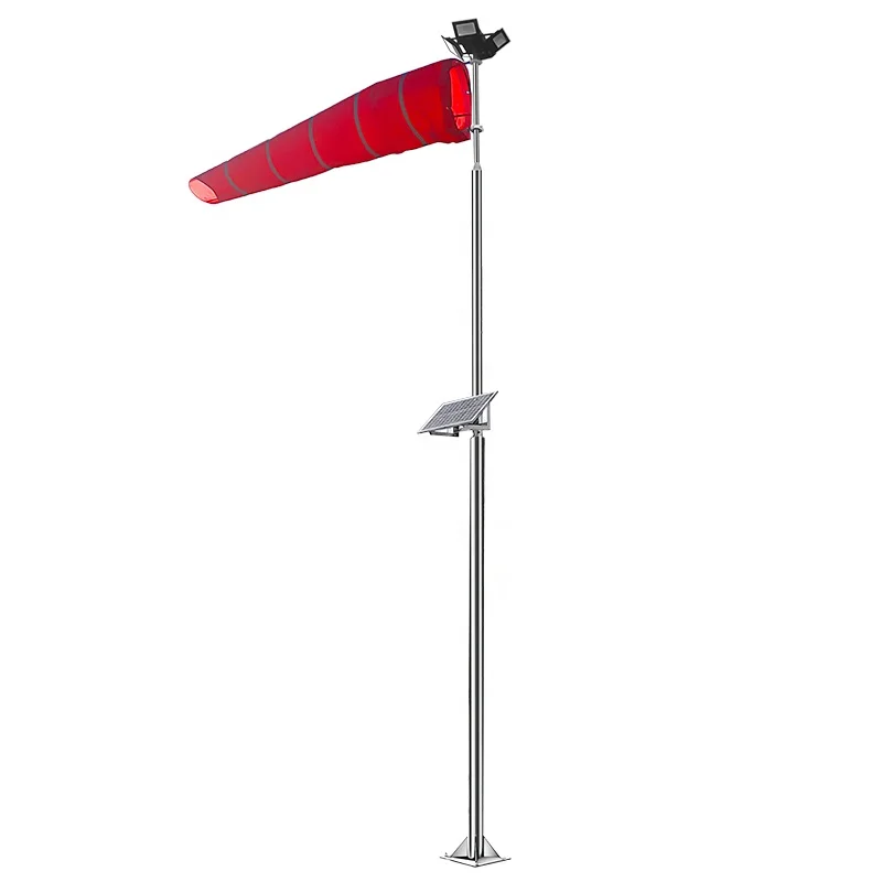 Outdoor Hanging Red Reflective Promotional Airport Polyester Windsock