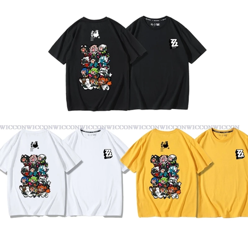 Game T Shirt Zenless Zone Zero Print Tops ZZZ Role Wise O-neck Graphic Cotton Tee Harajuku Belle Men Women Short Sleeve Cosplay