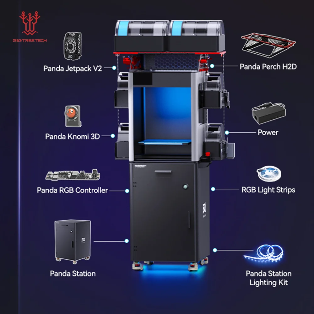 

BIGTREETECH Panda Storage Solutions Integrated Storage & Easy Mobility Cool Exterior Design Upgrade For H2D Series 3D Printer