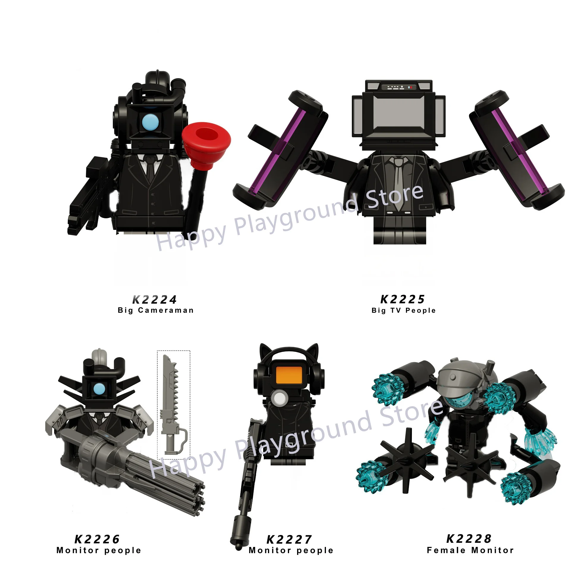 New KDL SWAT Skibidi Toilet Man Figures Anime Block Toys TvMan Titan Cameraman Speakerman Bricks Model Toy For Kid Birthday Gift