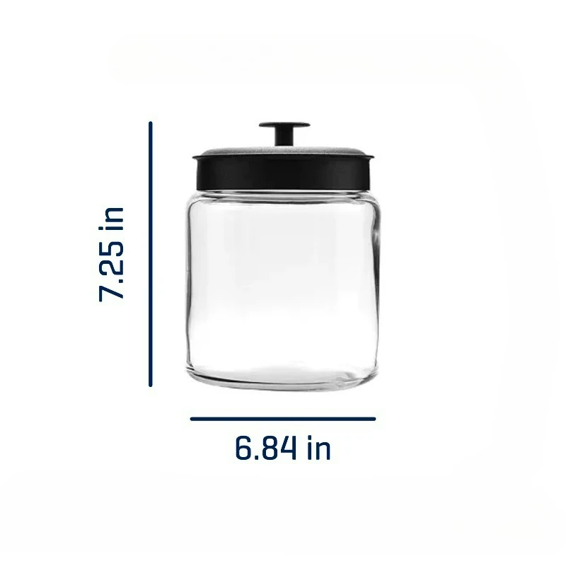 Glass Jar with Black Metal Lid, A Practical Choice for Pantry Jar Storage and Display