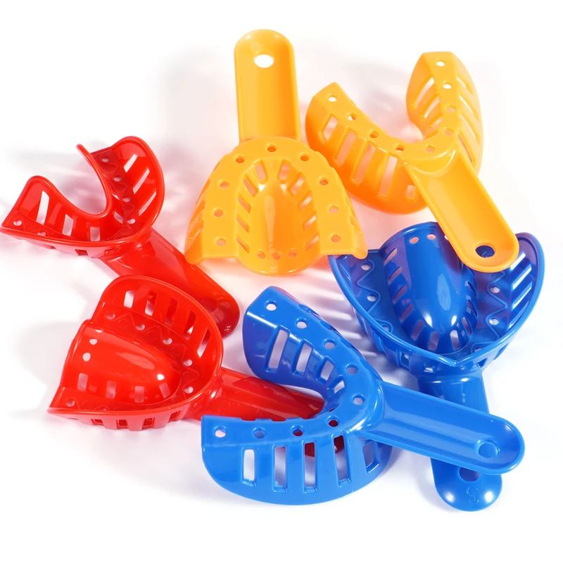 2pcs Dental Impression Trays Teeth Holder Kid Trays Plastic Durable Oral Materials For Children Dentist Tools