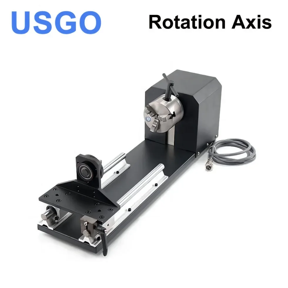 

USGO Rotary engraving attachment with chuck 2 /3Phase Stepper Motor Rotary Worktable for Laser Engraving Machine Model B