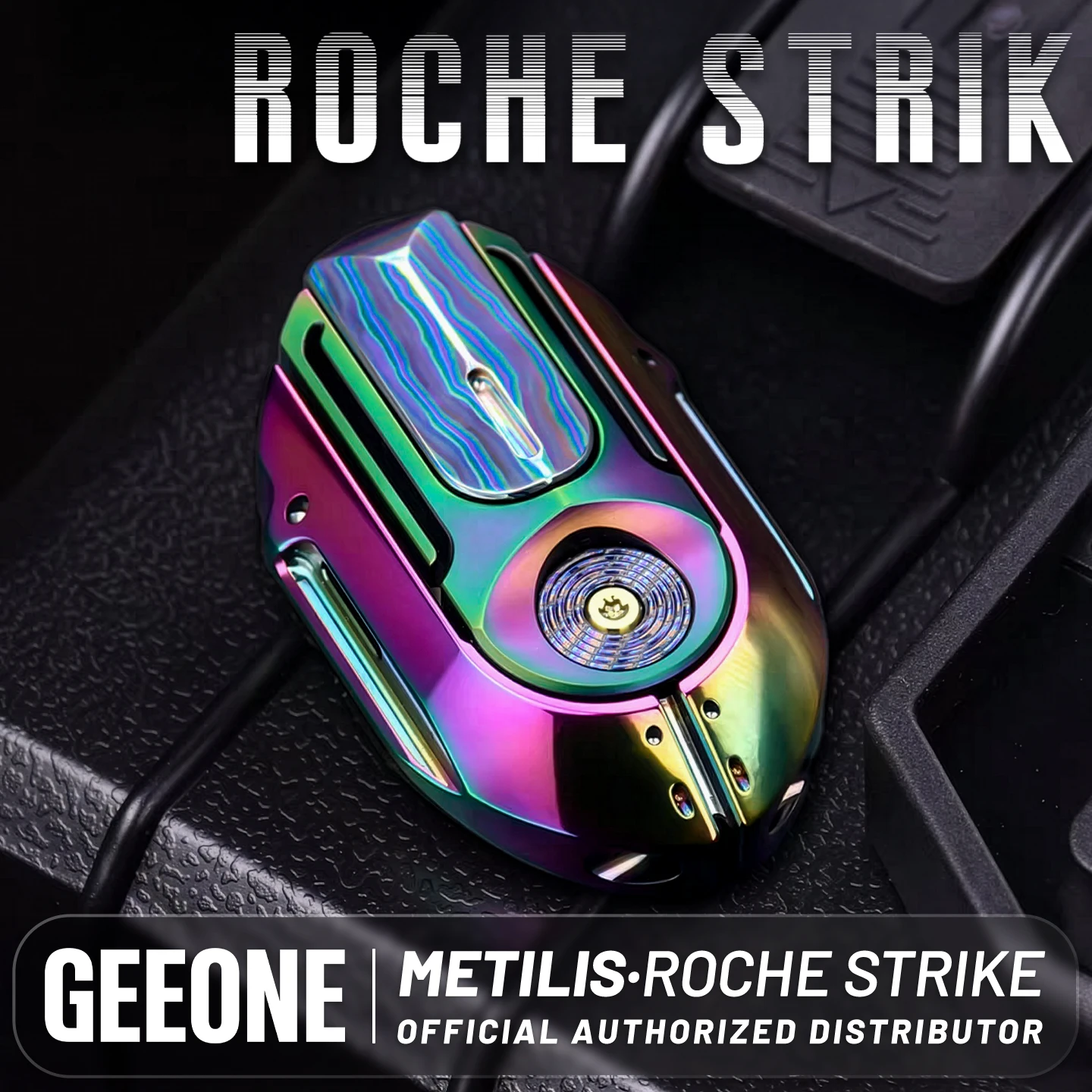 METILIS ROCHE STRIKE Tuning Fork Ejection Structure Push Slider Slide Fidget Toy Adult Fidget Gadgets