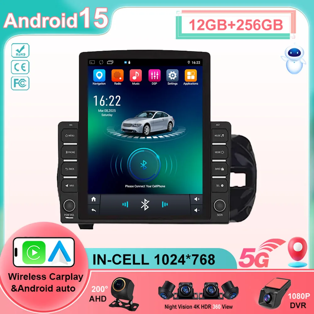 For Toyota Vitz 3 XP 130 2014 - 2020 Car Radio Android Multimedia Player Navigation GPS Carplay Auto Stereo Intelligent System