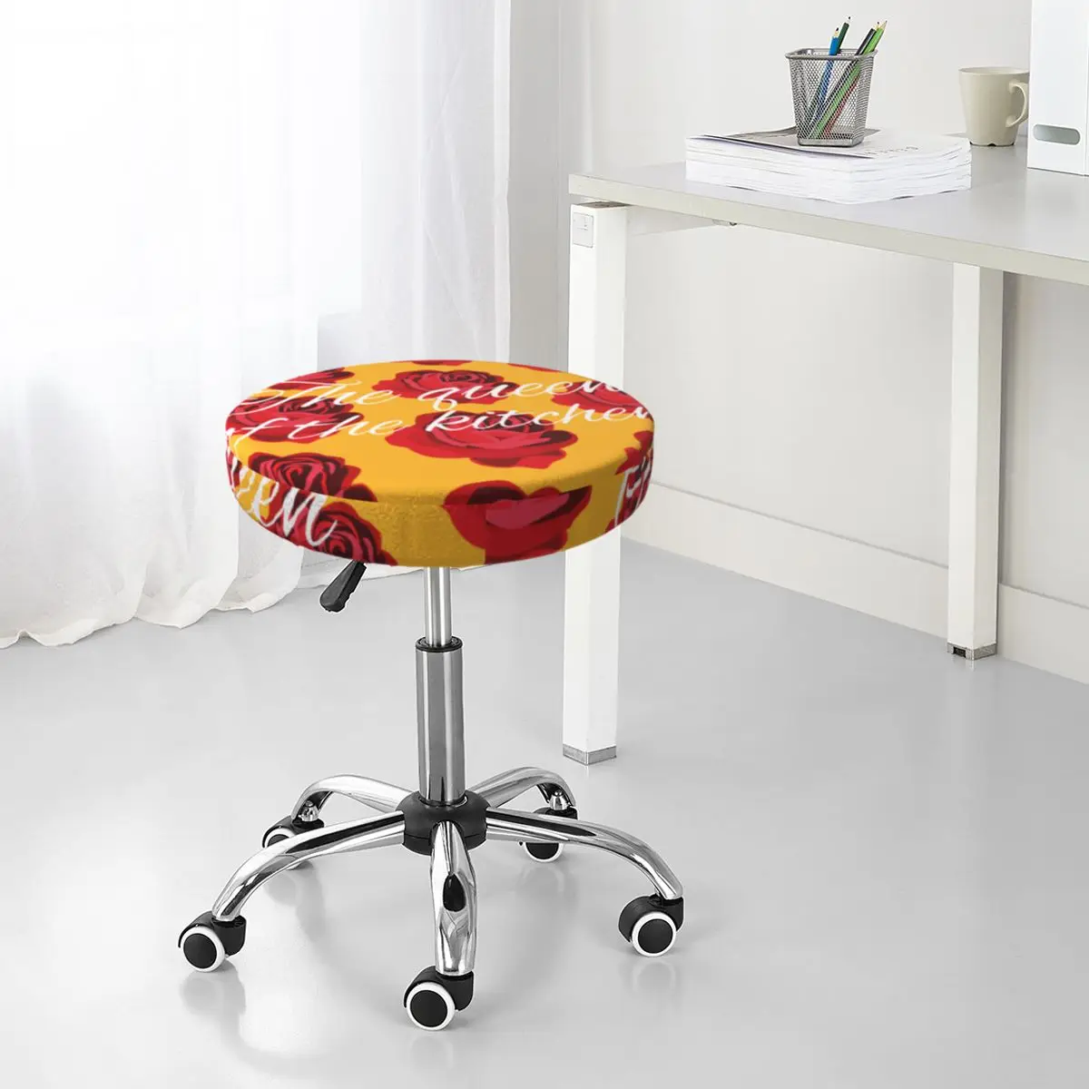 DIY Custom Circular Bar Chair Flower Cushion Cover Is Soft Comfortable Skin Friendly Breathable Easy To Install And Clean