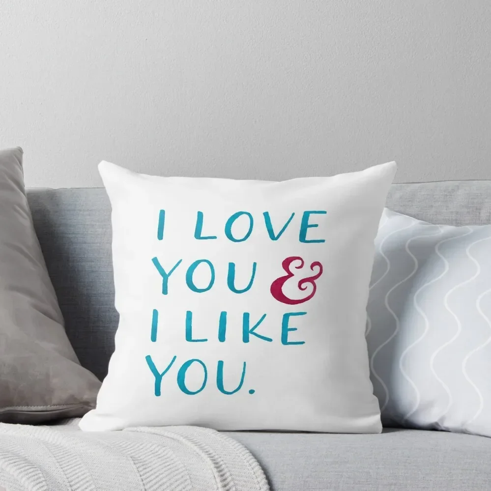 

I love you & I like you Throw Pillow Plaid Sofa Sofa Decorative Covers Cushion Cover Luxury Pillow