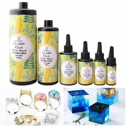 UV Epoxy Resin Glue Odorless Rare High Transparency Citrine Crystal Clear Ultraviolet Curing Solar Cure DIY Jewelry Making Tools