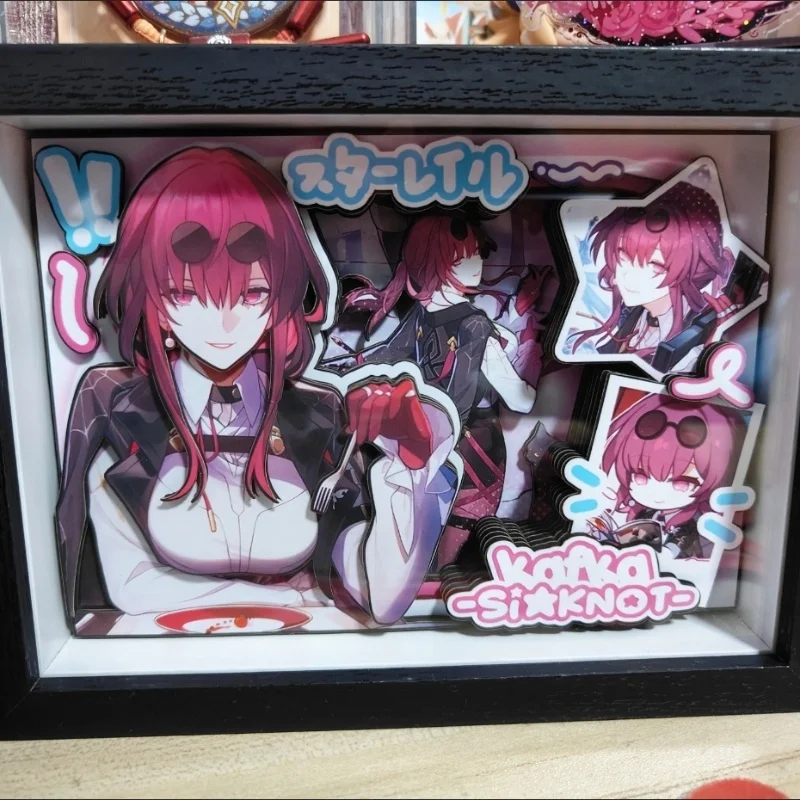 

New Anime Honkai: Star Rail Kafka Cosplay Display 3D Stereo Painting Handmade Gifts Paper Art Ambitus Decorative Hanging Picture
