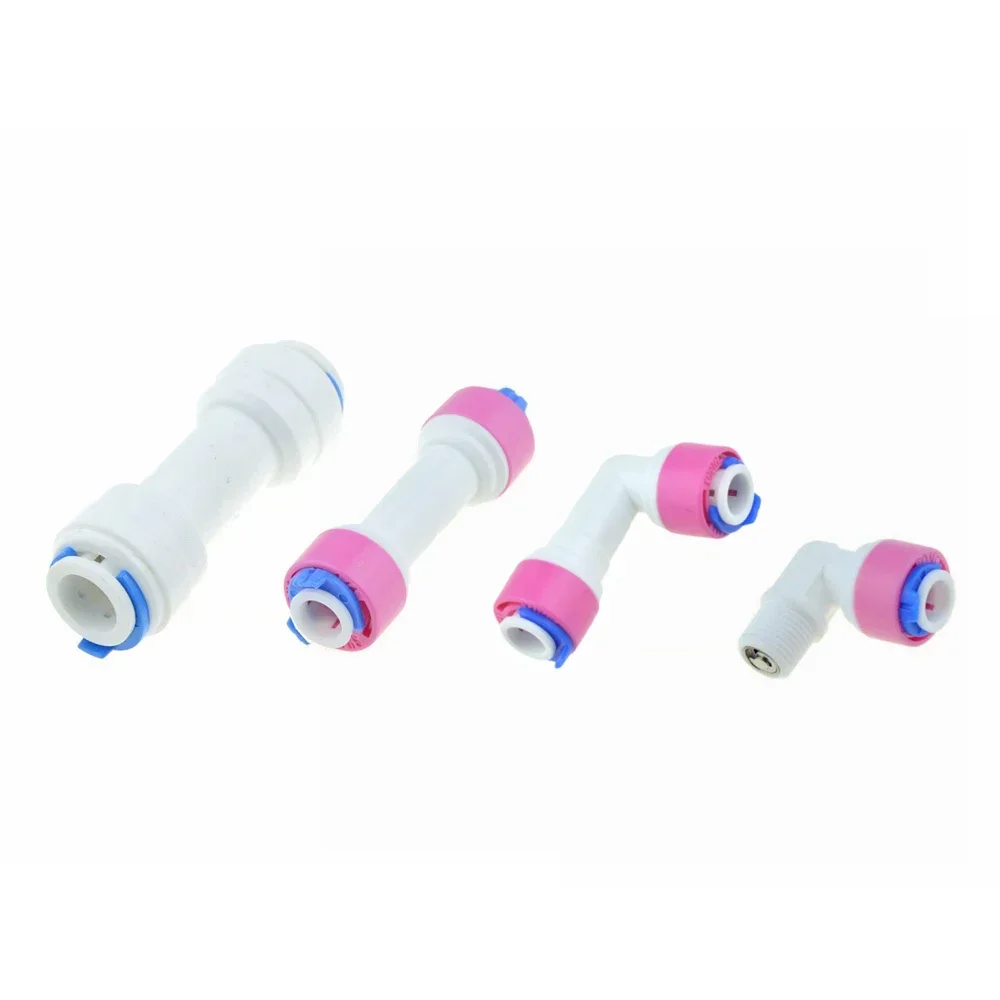 Valvola di ritegno diritta a gomito dell'acqua RO raccordo ad innesto rapido 1/4 3/8 tubo flessibile connettore per tubo in plastica con sistema ad osmosi inversa maschio da 1/8"