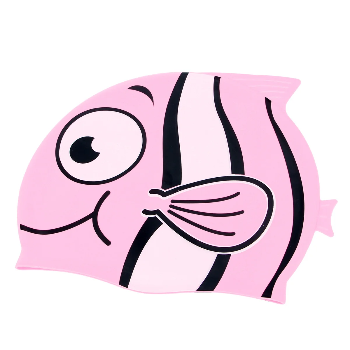 

Silicone Swimming Cap Cartoon Fish Pattern Lightweight Flexible Swim for 3-11 Years Swim for