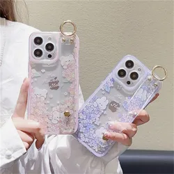 Flower Wrist Strap Case For Samsung Galaxy M23 M31 M31S M32 M33 M51 M53 F62 M62 A8 Plus A7 A9 2018 S8 S9 Plus Phone Holder Cover