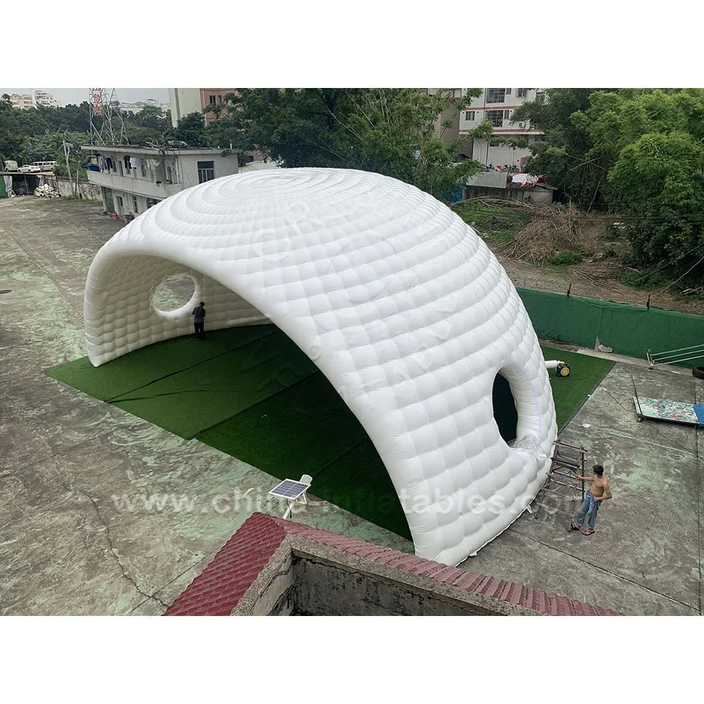 CQ Custom Make White Inflatable Wedding Tent Colorful Party Events Tent with Laser Lights