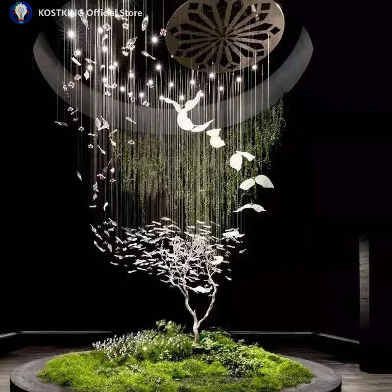 Bird Seagull Bird Art Shop Decoration Sales Office Hotel Sand Table Duplex Road Designer Hanging Lamps