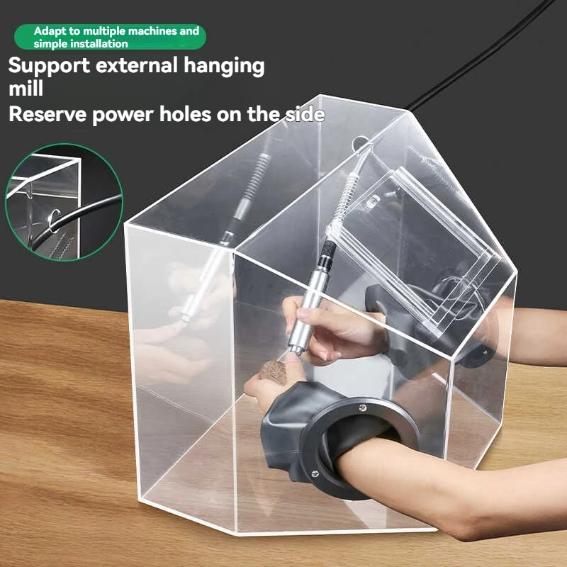 Acrylic Grinding Dust Box Hood Grinding Polishing Box Polishing Work Box for Buffing Engraving