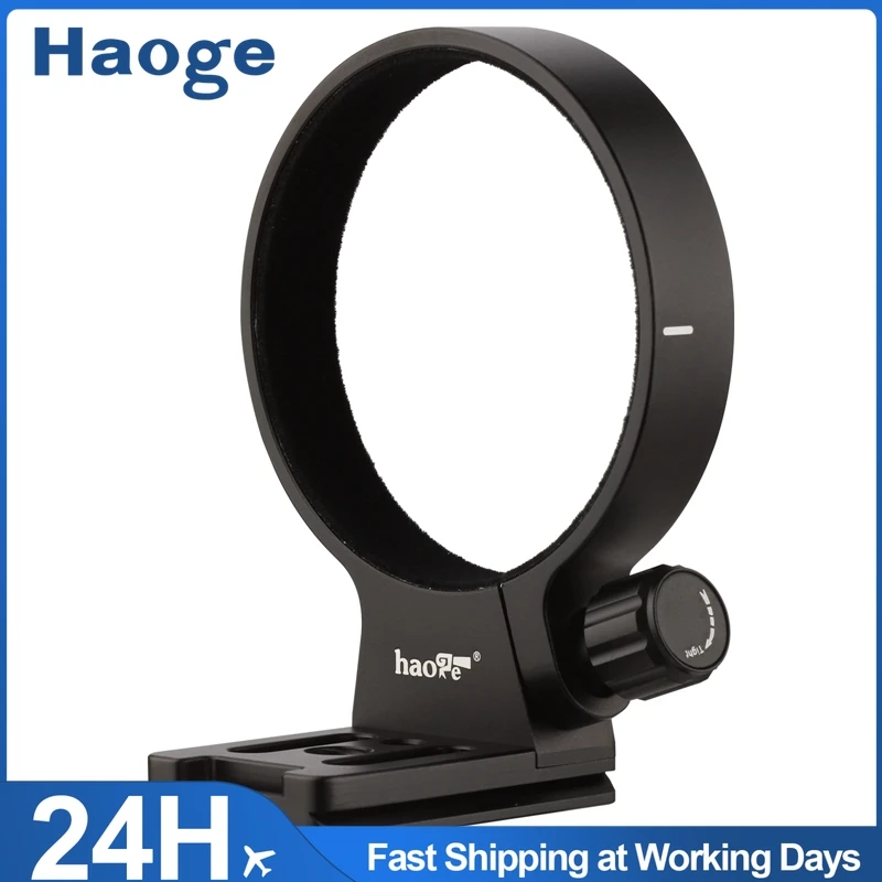 Haoge LMR-RF100 Lens Collar Tripod Mount Ring Stand Base for Canon RF100mm F2.8 L MACRO IS USM Lens Canon RF-Mount Built-in Arca
