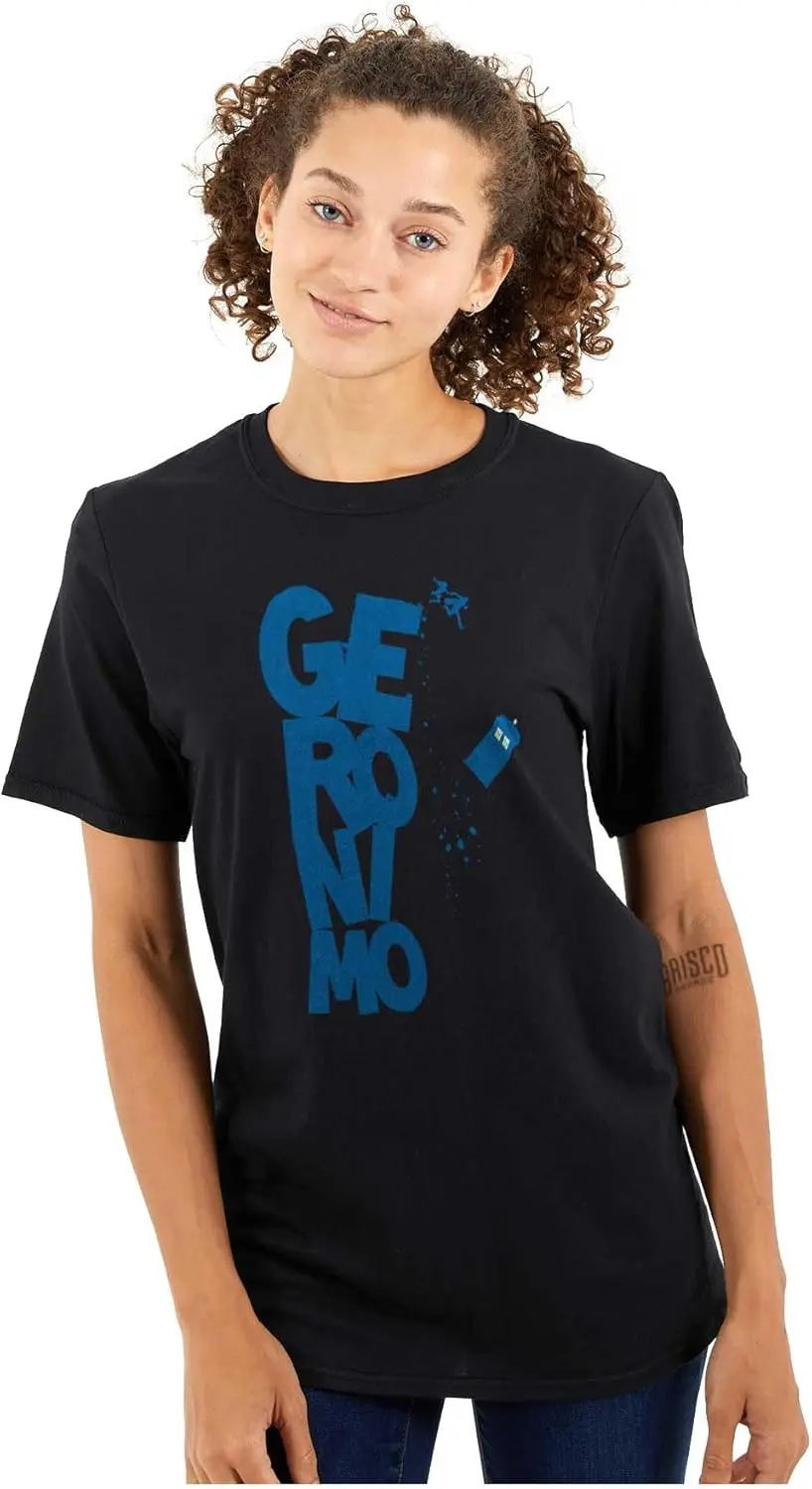 Brisco Brands Geronimo Time Traveling Space Doctor Graphic T Shirt Men or Women