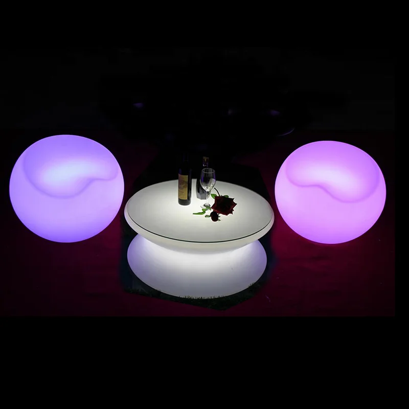 professional led bar furniture waterproof PE material no folded illuminated light up outdoor apple chair