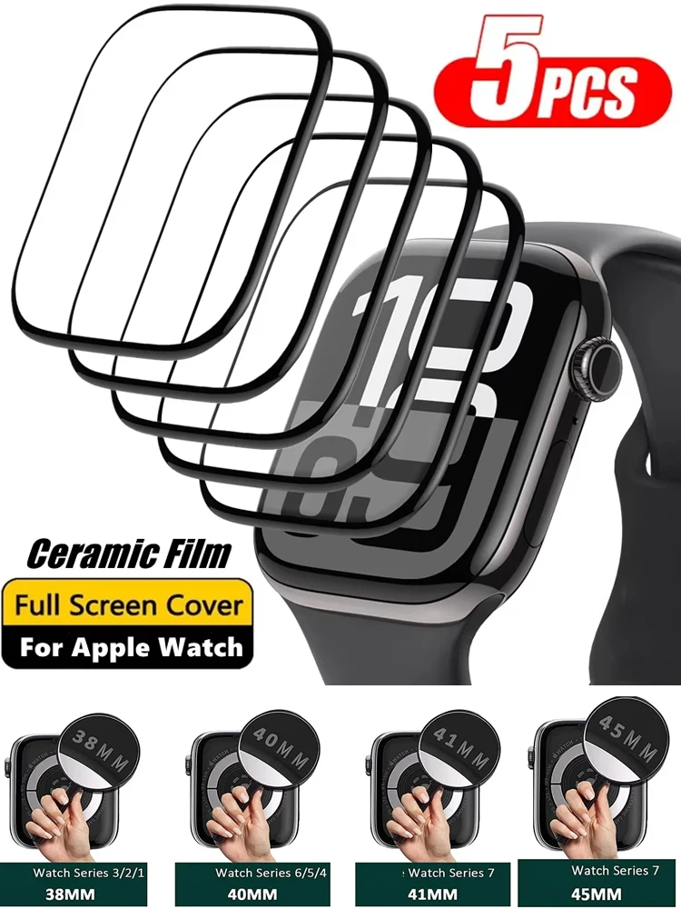 Displayschutzfolie für Apple Watch 10, 9, 8, 7, 6, 5, 40 mm, 41 mm, 42 mm, 38 mm, 44 mm, 45 mm, 46 mm, nicht Glas-Schutzfolie, IWatch Ultra 2 49 mm