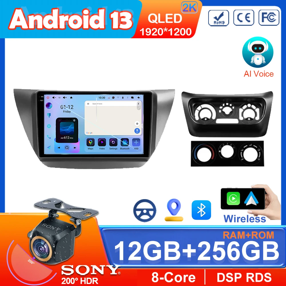 

Автомагнитола 2 Din, Android 13, мультимедийный видеоплеер для Mitsubishi Lancer 9 CS 2000-2010, GPS-навигация, 4G Carplay, автостерео