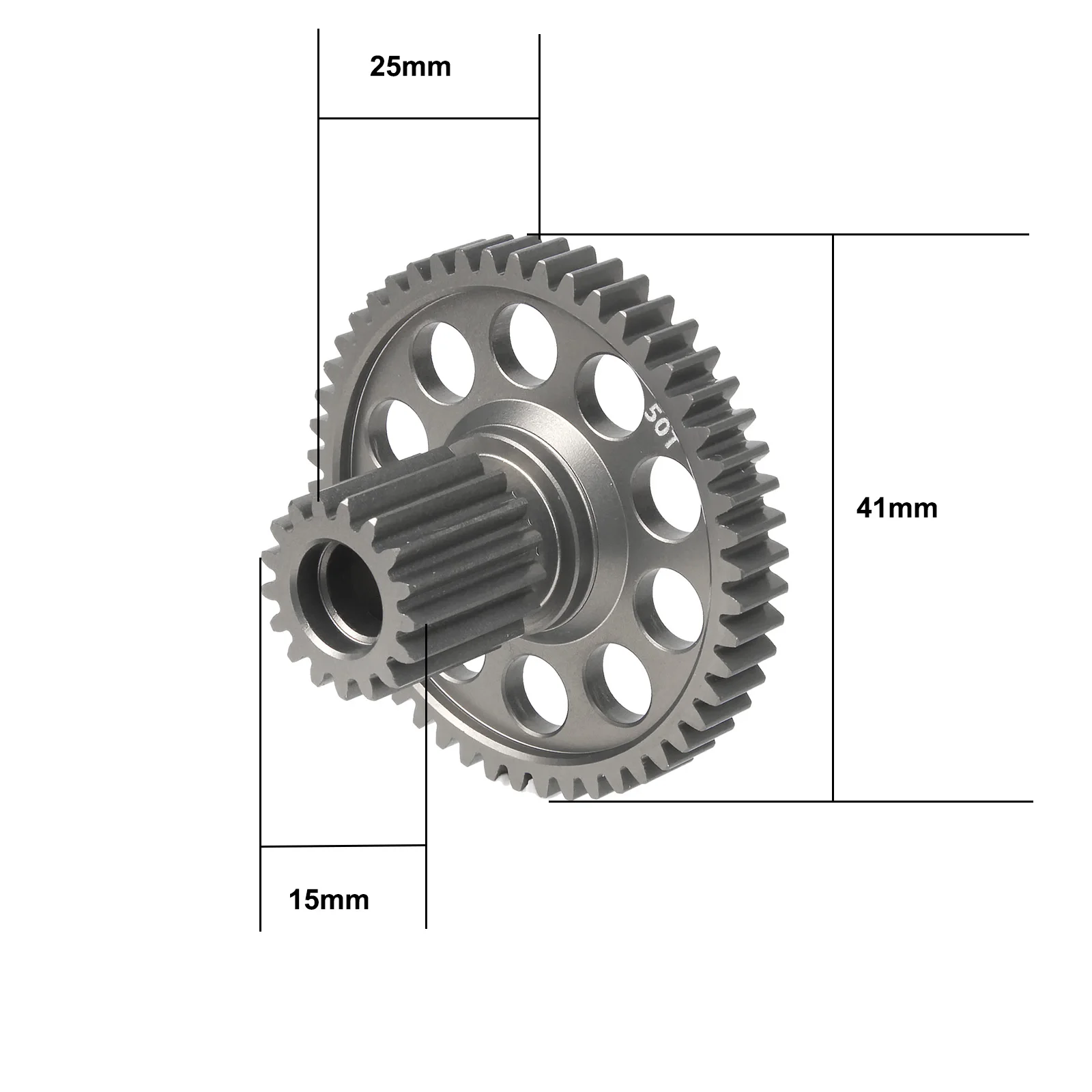 17T/50T Aluminum Counter Gear for RC 1/12 Tamiya CW-01 Lunch Box Grasshopper Hornet Upgrades Replacement Parts