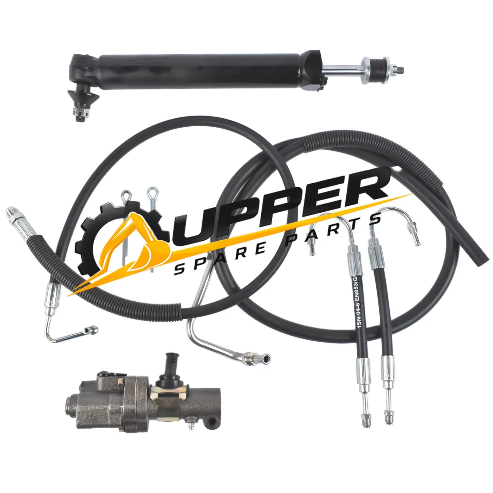 Power Steering Cylinder & Control Valve & Hose Set For Chevy Bel Air 1960-1964