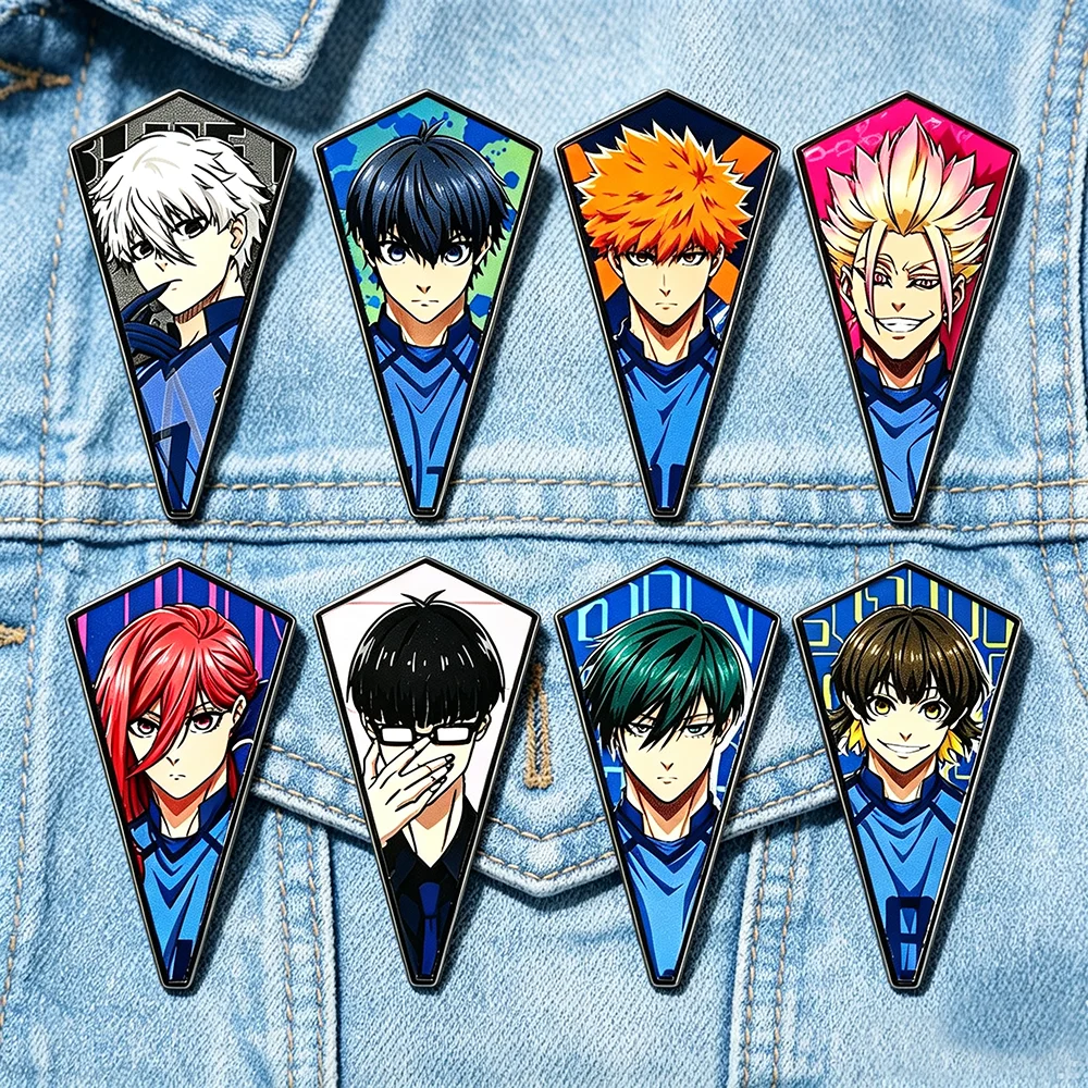Japanische Anime Nagi Seishiro Emaille-Pins, Modische Fußball-Manga-Brosche für Männer, Sammlerstück für Taschen, Accessoire, Dekoration, Geschenk – Detail 2