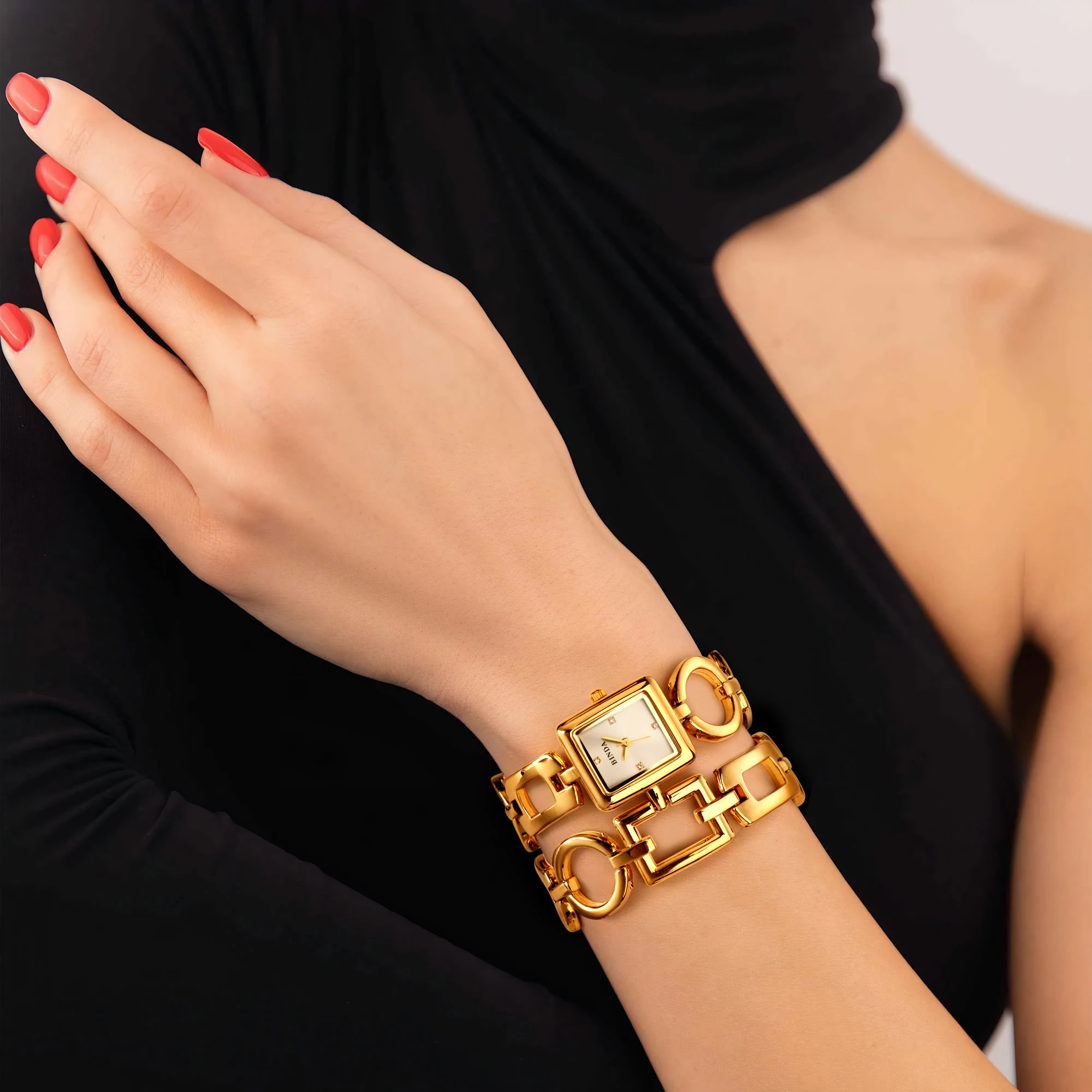 Binda Women Watch Light Luxury Brand Business Gold Ladies Fashion Quartz Watches Female Clock Remover Gift with box