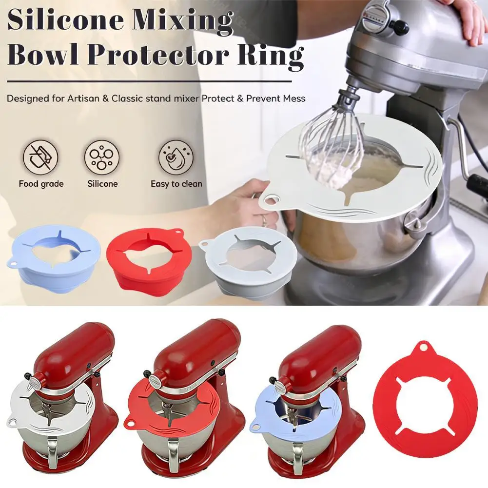 Tazón de silicona para mezclar harina, accesorio para batidora KitchenAid Artisan KSM150 con cubierta antiarañazos, protector de harina