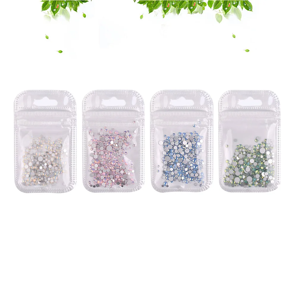 

4Pcs Glass Nail Rhinestone Colorful Manicure Decorations for DIY Nail Art Woman Girl Accessories Manicure Rhinestone