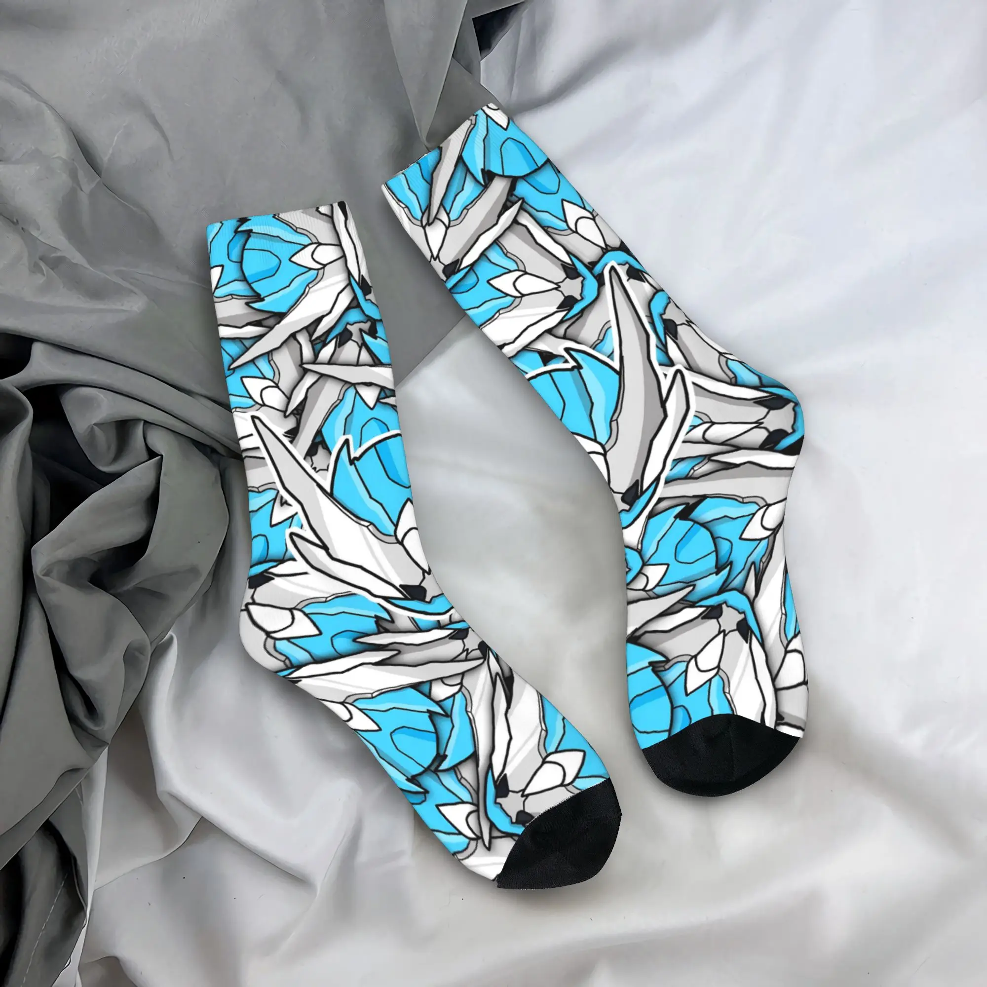 

Women Men Socks Light Blue Lineart Kamen Rider Manga Stockings Autumn Fashion Breathable Socks Custom Outdoor Anti Skid Socks