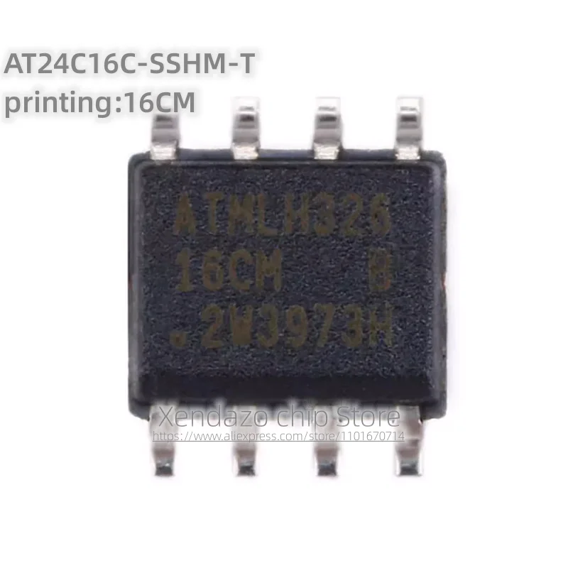 10pcs/lot AT24C16C-SSHM-T printing 16CM SOP-8 package Original genuine Memory chip