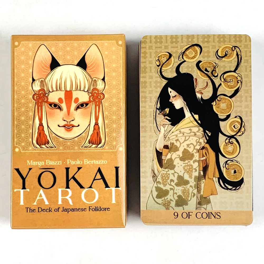 Cartas de tarot Yokai con base en el folclore japonés, versión en inglés, juego de mesa de adivinación, juego de cartas para reuniones familiares, herramientas para juegos de cartas