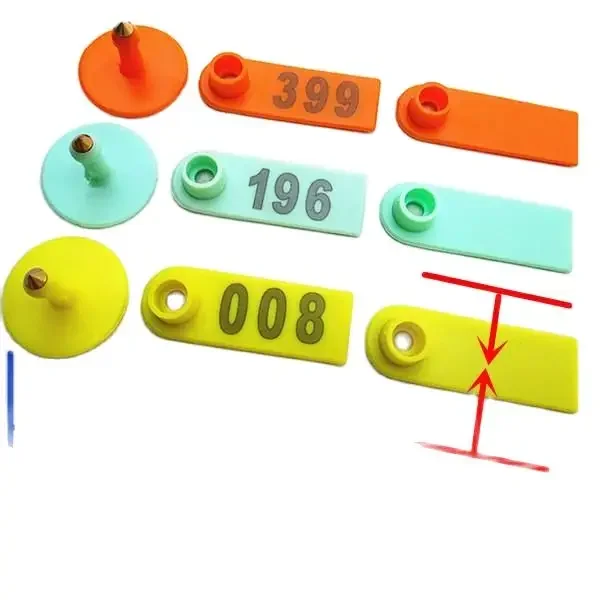 100 stks Schapen Geit Varken Vee Rundvlees Koe Oormerk Laser Typen Koperen Hoofd ringen voor Boerderijdieren Identificatie kaart