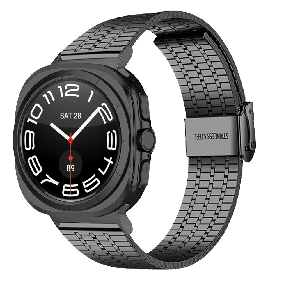 Business Stainless Steel Strap For Samsung Galaxy Watch Ultra Metal Band Watch 7 Ultra 47mm Bracelet SM-F705L Replacement Straps