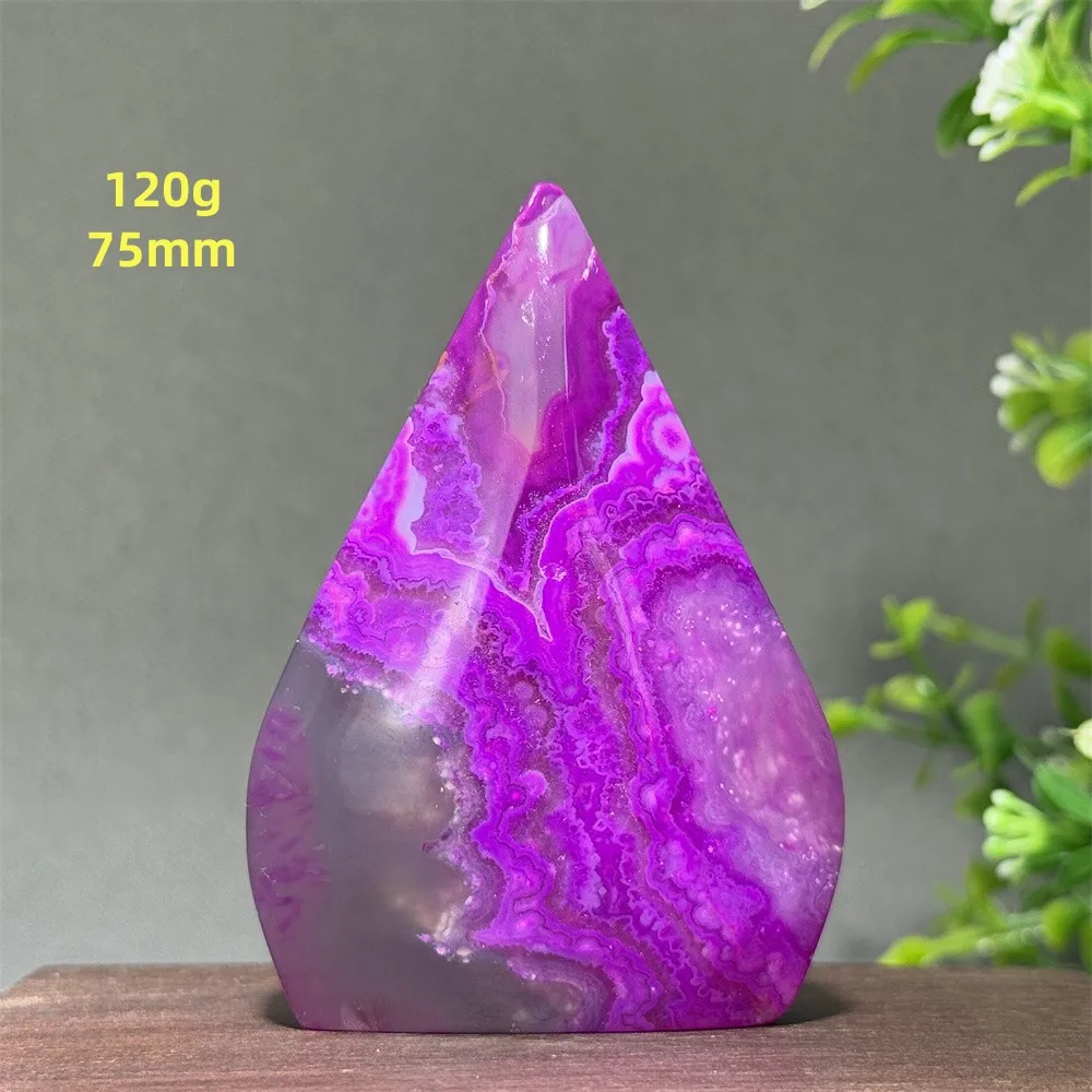 Natural Gemstone Purple Agate Free Form Torch Spiritual Meditation Reiki Treatment Witchcraft Sacrifice Energy Home Decoration