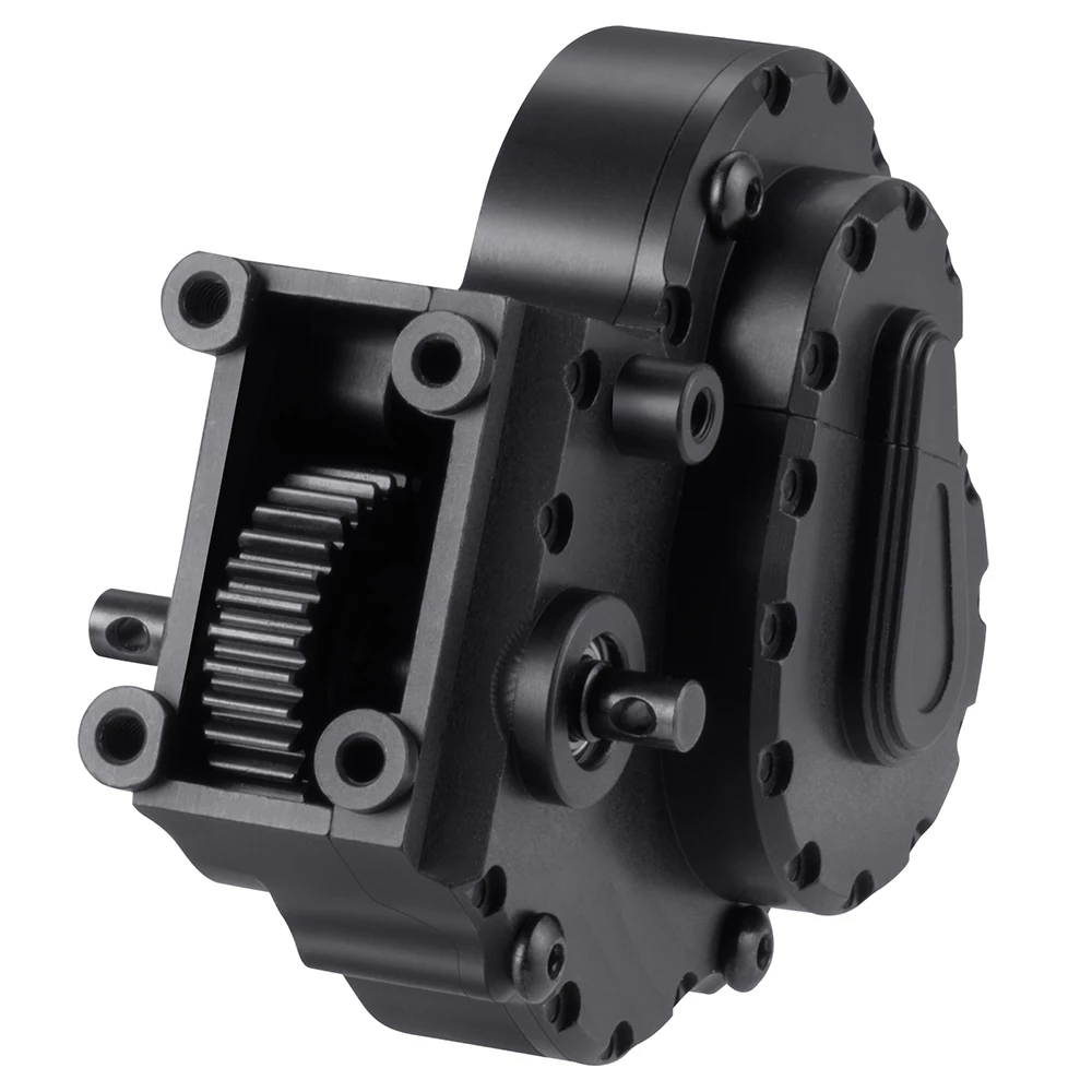 AXSPEED Black Transmission Gearbox with Gear for 1/18 AXIAL UTB18 Buggy Truck Model Car Upgrade Parts Accessories