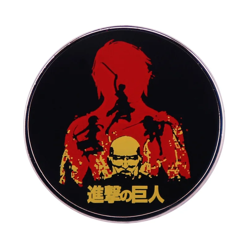 타이탄 라이벌 Ackerman Levi 브로치 애니메이션 및 만화 배지 열정적 인 애니메이션 배지 액세서리에 대한 공격