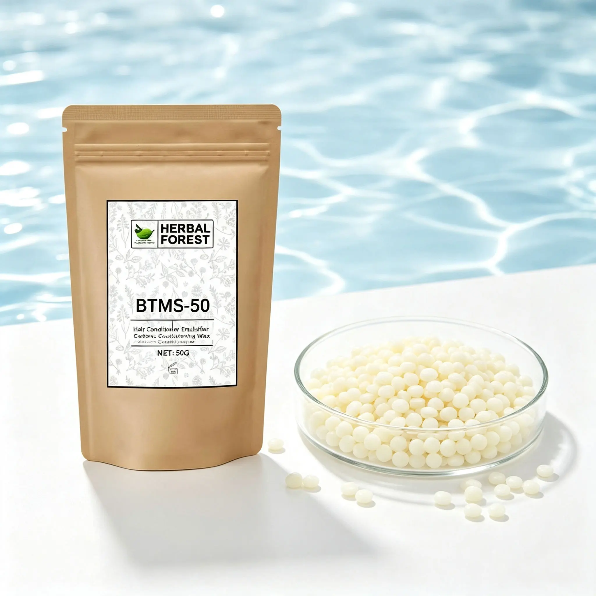 Korean BTMS-50 Moisturizing Emulsifier Improves Damaged Hair and Makes Hair Soft  Shampoo Conditioner Additive