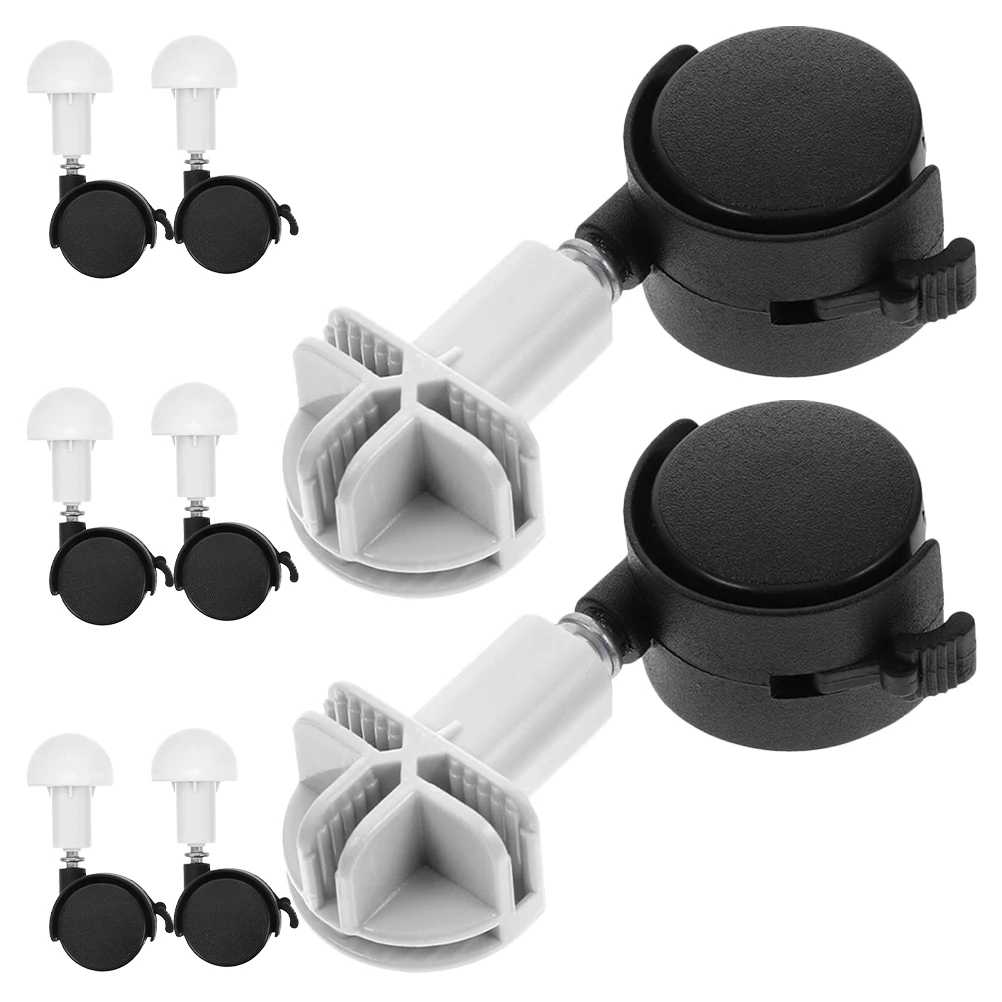 

8 Pcs Pet Cage Casters Furniture Rollers Small Wheels Cat Casters Mini Dog Swivel Replacement Iron Crate Strong Load Safety Lock