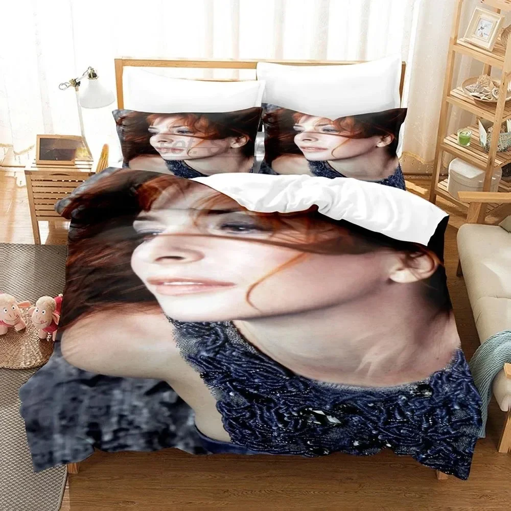 Mylene Farmer Bedding Set Single Twin Full Queen King Size Bed Set Aldult Bedroom Duvetcover Sets 3D ropa de cama conjunto