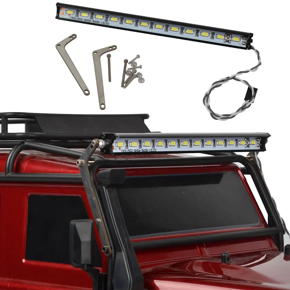 RC Super Bright 12LED Roof Lamp Light Bar for Traxxas TRX-4 TRX4 Defender 1/10 RC Crawler Car Upgrade