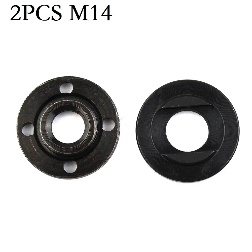 2 Pieces Angle Grinder Flange Nut Set Tools For Threaded Spindle Metal Pressure Plate Inner Outer Flange Nut Set Power Tool