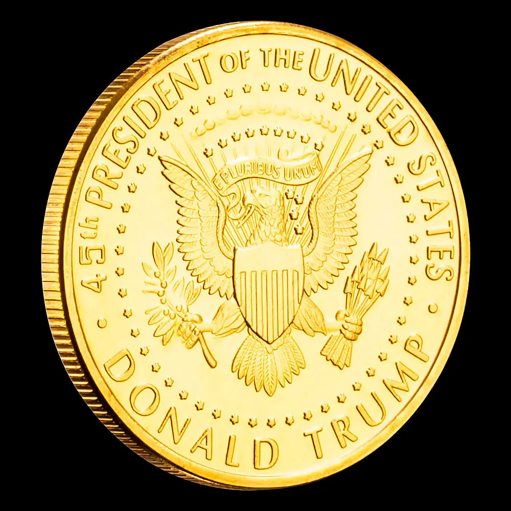 President of The United States Donald Trump Collectible Gold&Silver Plated Souvenir Coin Keep America Great Commemorative Coin