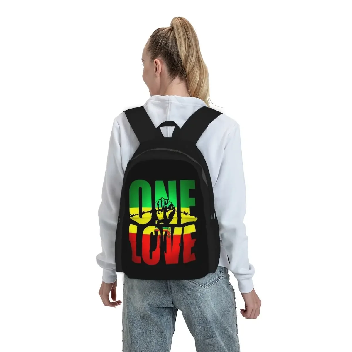 Harajuku Vintage Style Arts Bob Marley One Love Backpack Boys Girls BookBag School Bag Laptop Shoulder Bags for Men Women