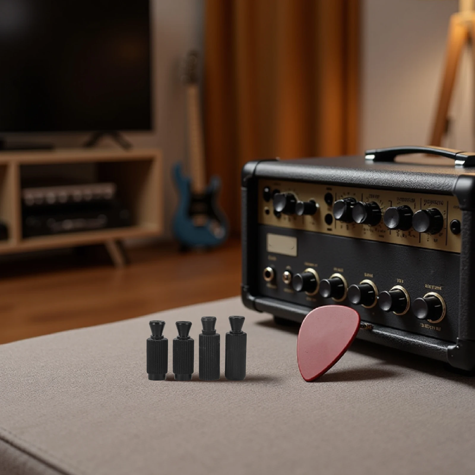 

4Pcs Electric Guitar Tremolo Bridge Posts Mounting Bolts Replacement Metal Screws Elevating Screws Bridge Anchors for Guitar