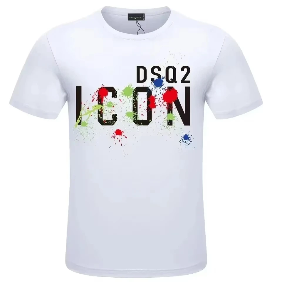 2024Dsq2 Brand Pure Cotton ICON DSQ2 Fashion Letter Style Boys and Girls T-shirt Casual Children\'s T-shirt Top Clothing