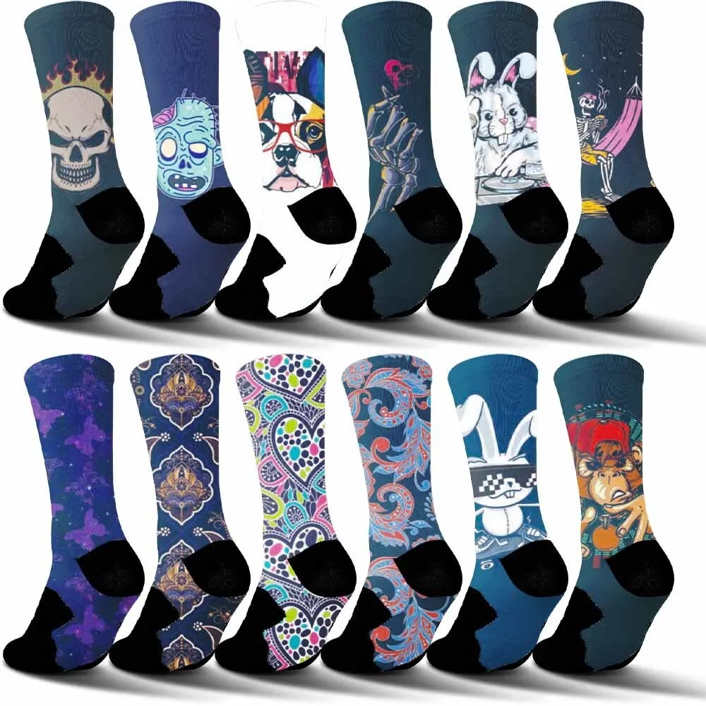 ใหม่ Creative Hand-held Rose รูปแบบกีฬาถุงเท้าขี่จักรยาน,Breathable,ดูดซับเหงื่อ,ทนทาน,ความยืดหยุ่นสูง,ที่ดีที่สุด Rider ของขวัญ